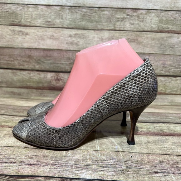Dolce & Cabbana Snake Print Kitten Heels - Picture 1 of 9